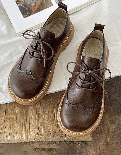Unisex Faux Leather Brogue Oxfords