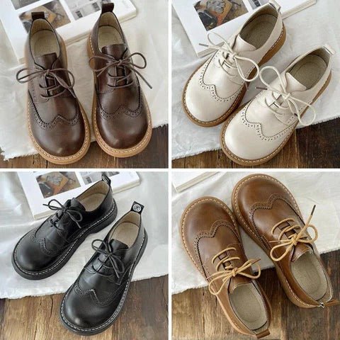 Unisex Faux Leather Brogue Oxfords