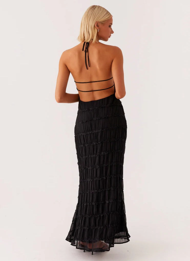 Halter Bodycon Maxi Dress