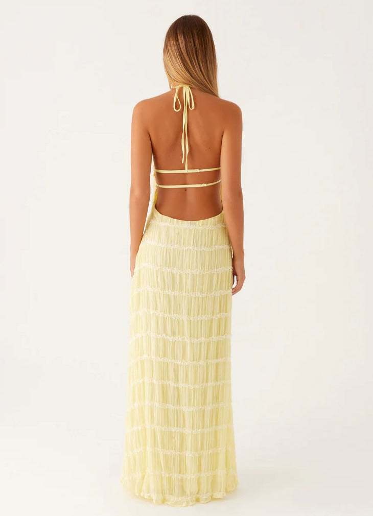 Halter Bodycon Maxi Dress
