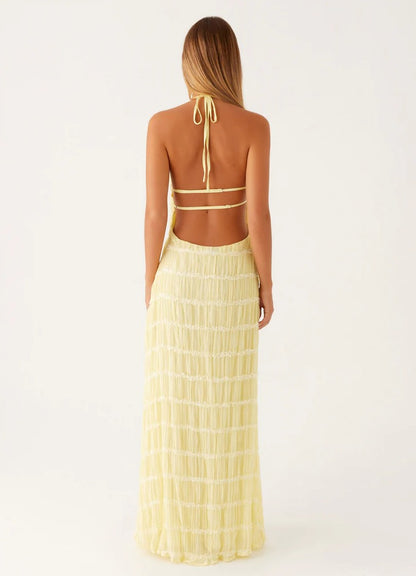 Halter Bodycon Maxi Dress