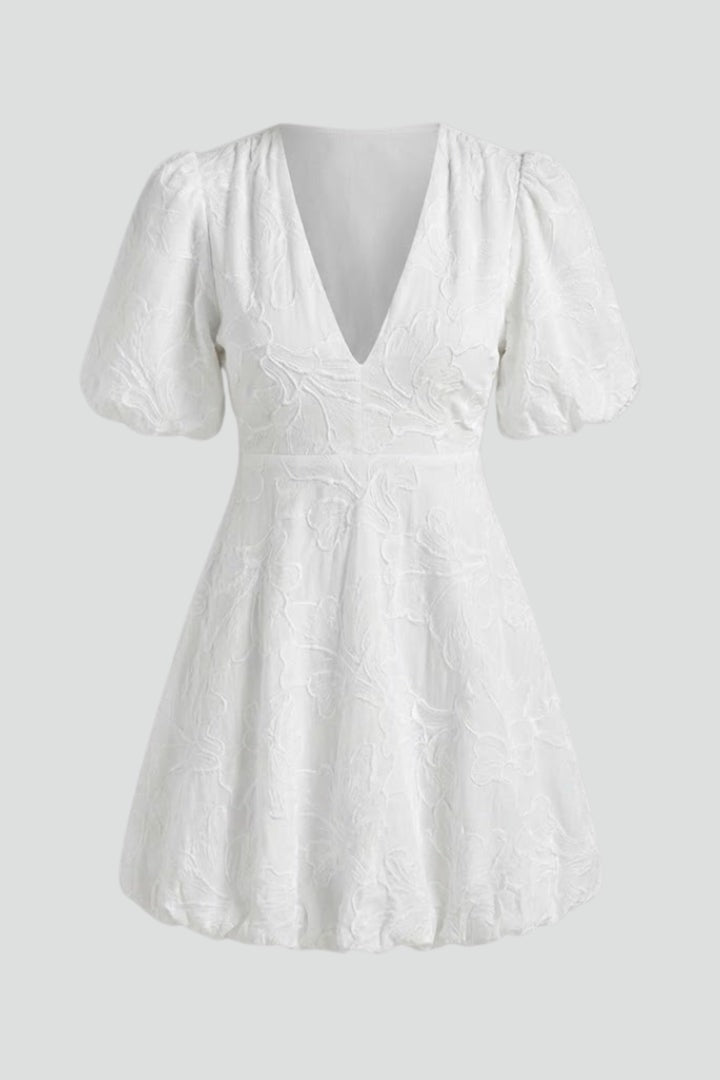 Puff Sleeve Mini Dress