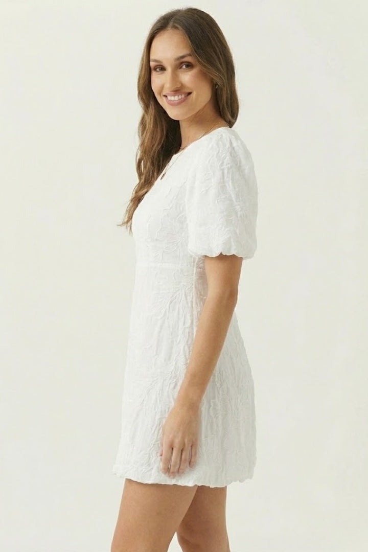 Puff Sleeve Mini Dress