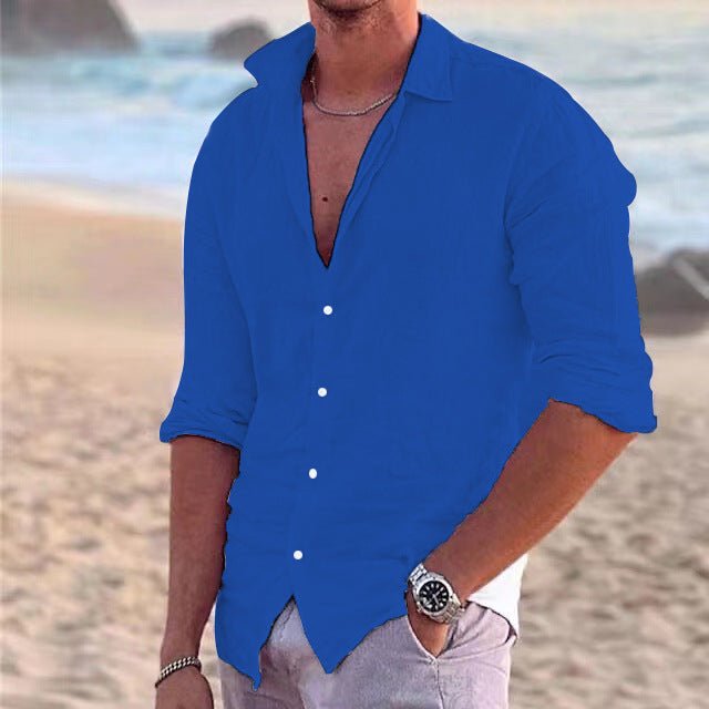 Men's Beach Shirt - Royal Blue