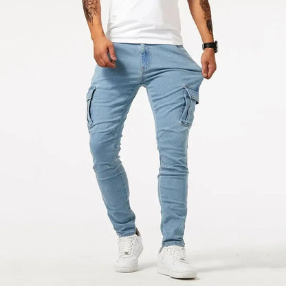 Slim Fit Cargo Pants - Blue