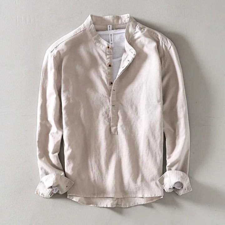 Men's Henley Shirt - Grey
