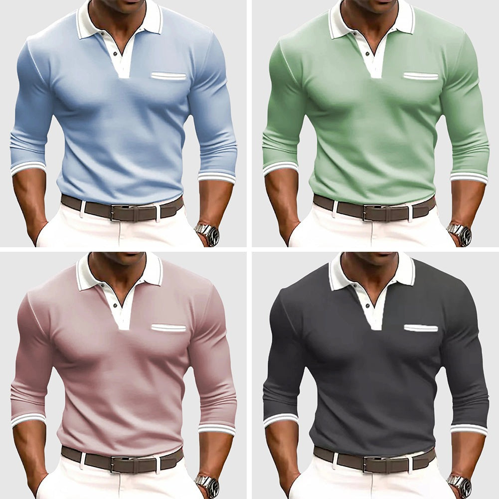 Long Sleeve Polo Shirt - All 4 Colors (Pay 3 Get 1 FREE)