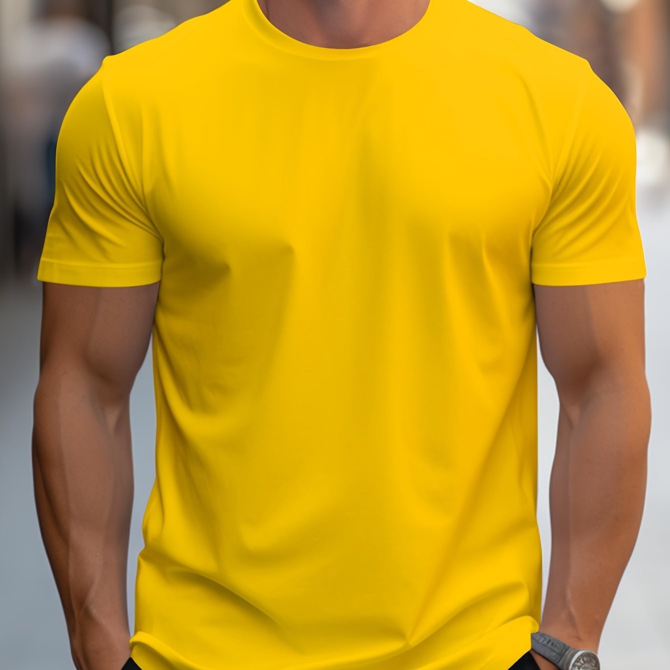 Men's Slim T-Shirt - Yellow