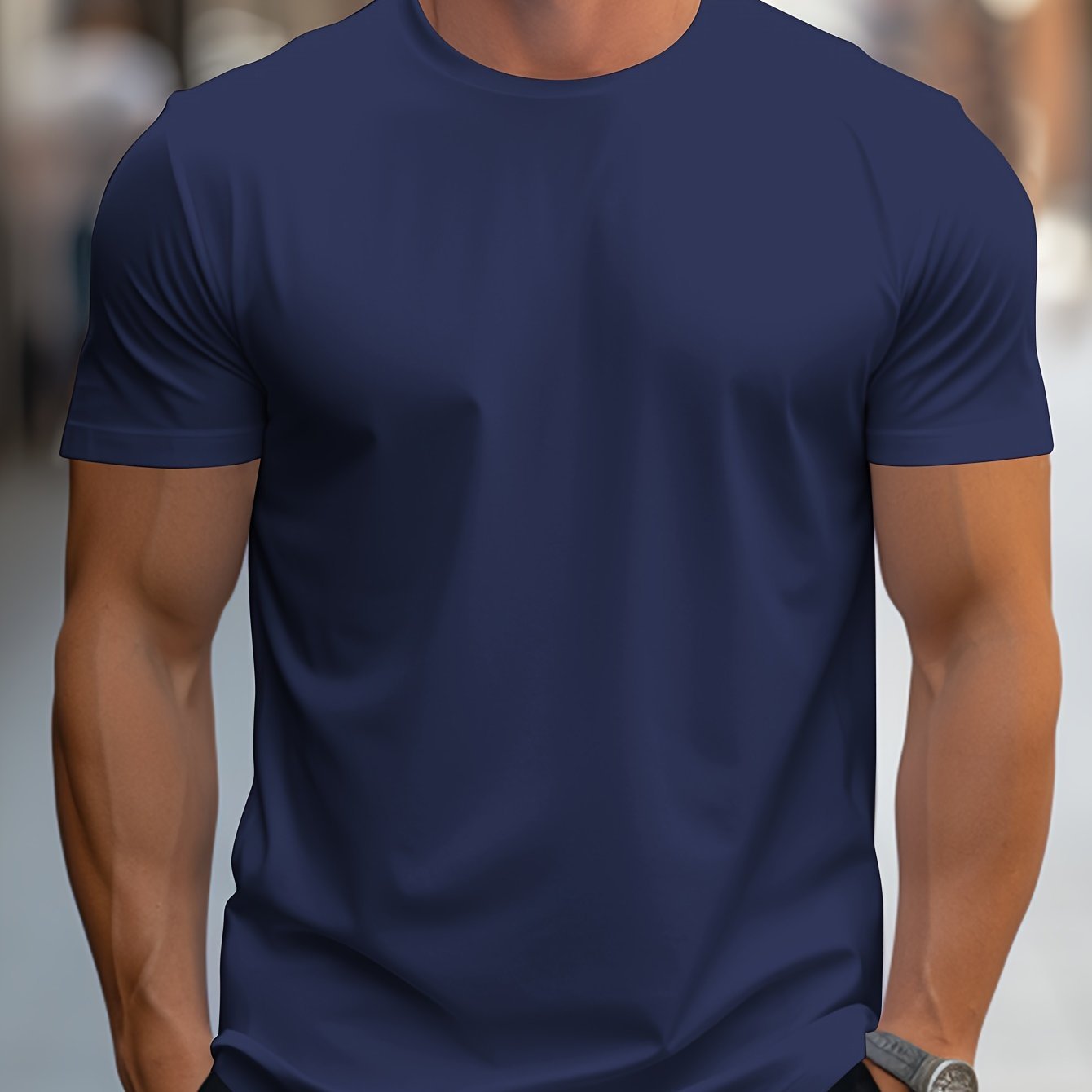 Men's Slim T-Shirt - Navy Blue