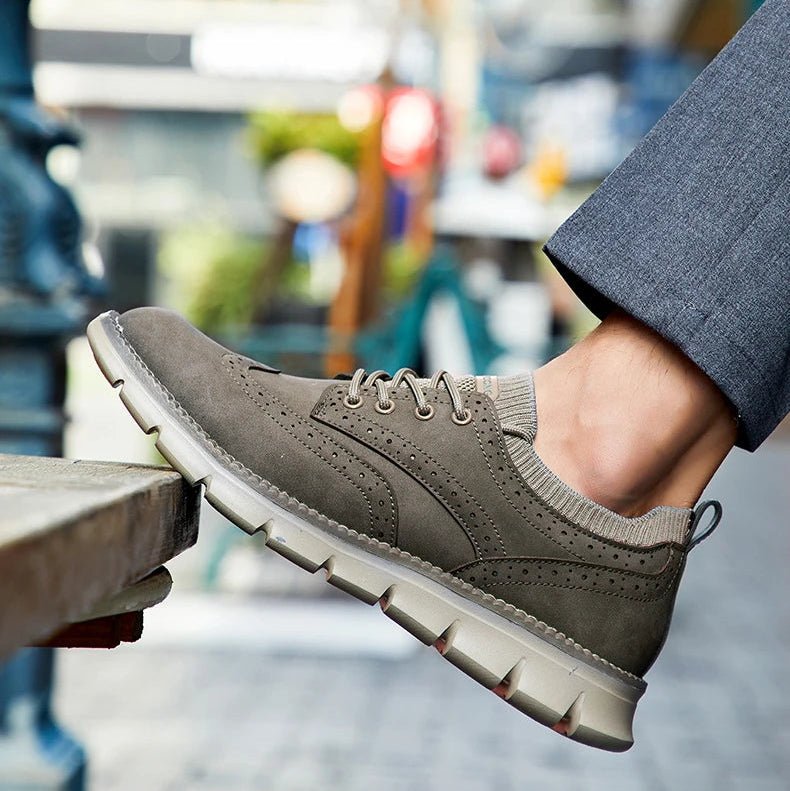 Men's Suede Brogue Sneakers