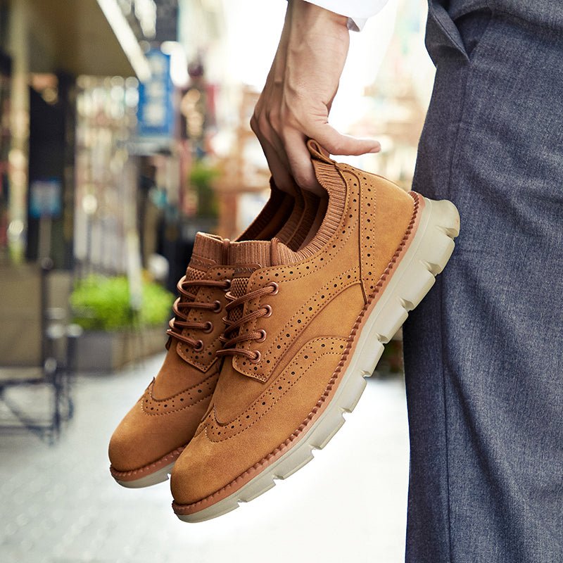 Men's Suede Brogue Sneakers