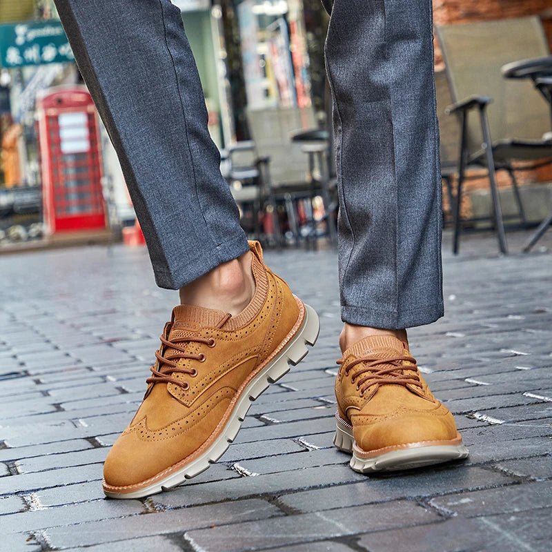 Men's Suede Brogue Sneakers