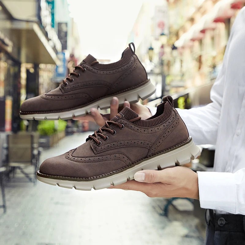Men's Suede Brogue Sneakers