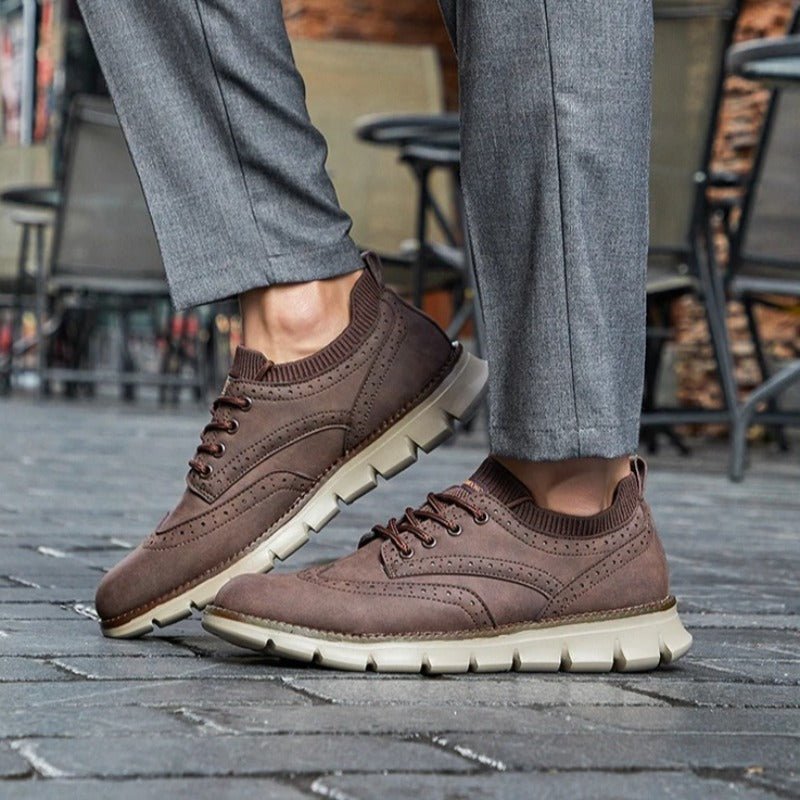 Men's Suede Brogue Sneakers