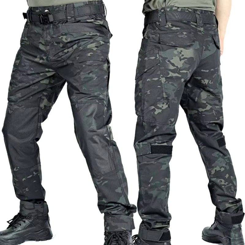 Men's Tactical Cargo Pants - Gray Camo