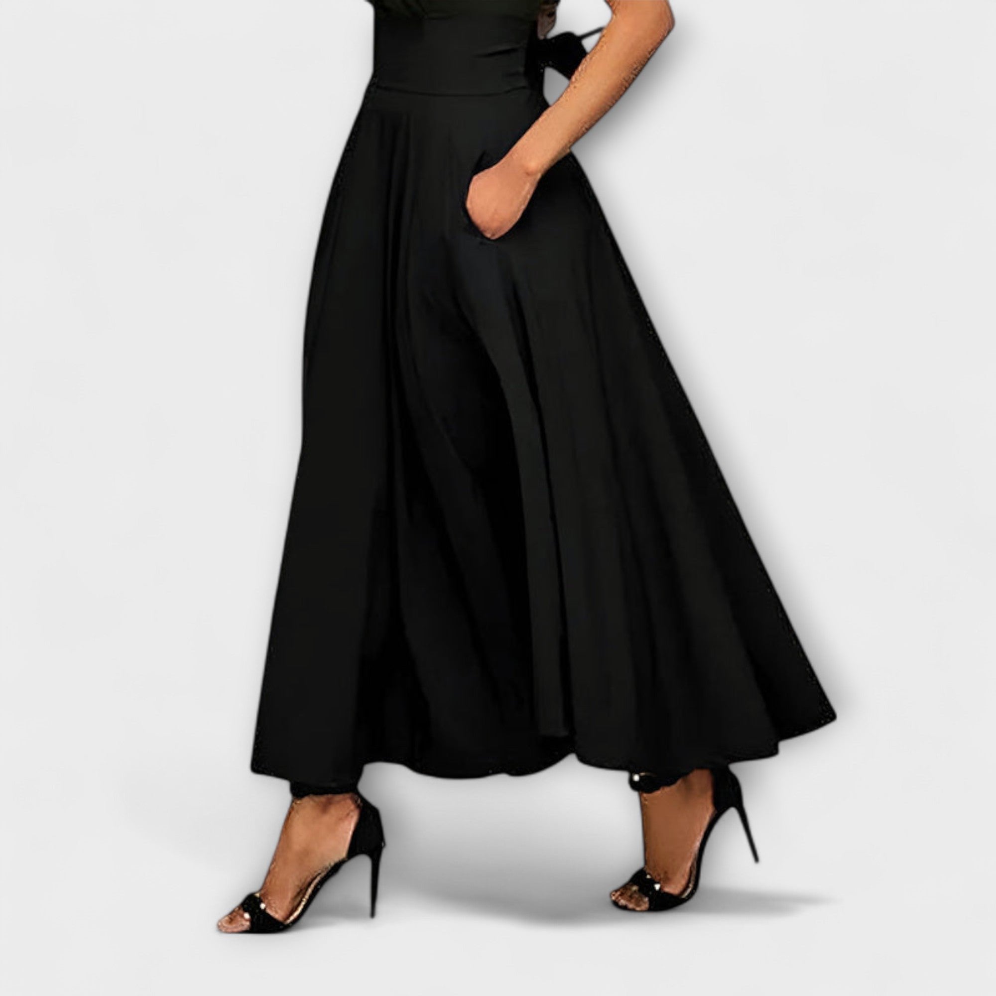Women's High-Waisted Maxi Skirt - Black