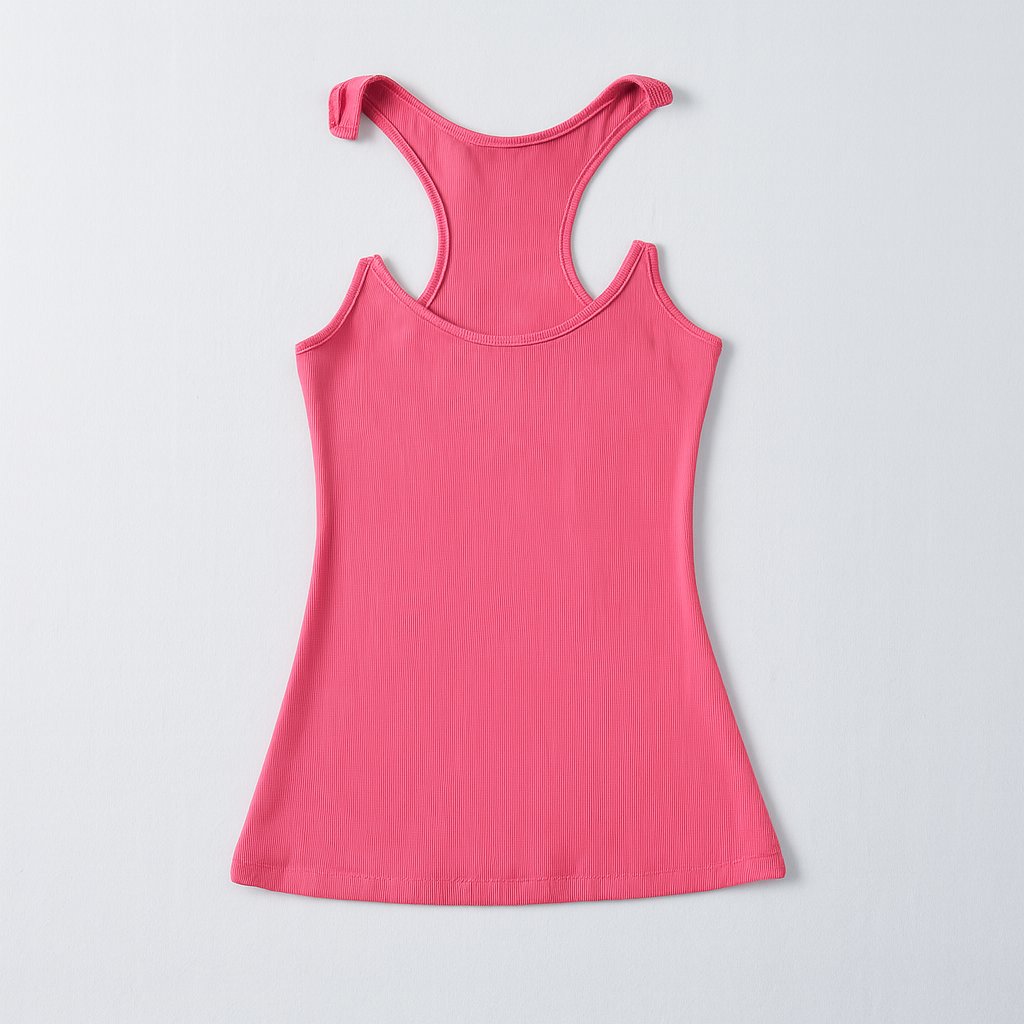 Women's Ribbed Racerback Tank Top - Rose Pink