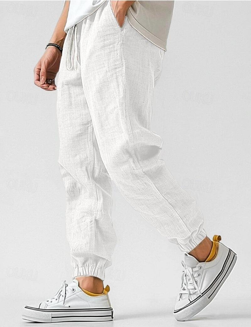 Men's Jogger Pants - White