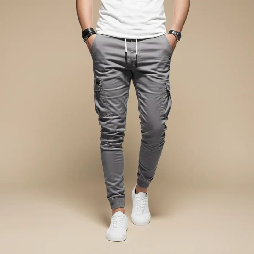 Men's Slim Cargo Joggers - Gray