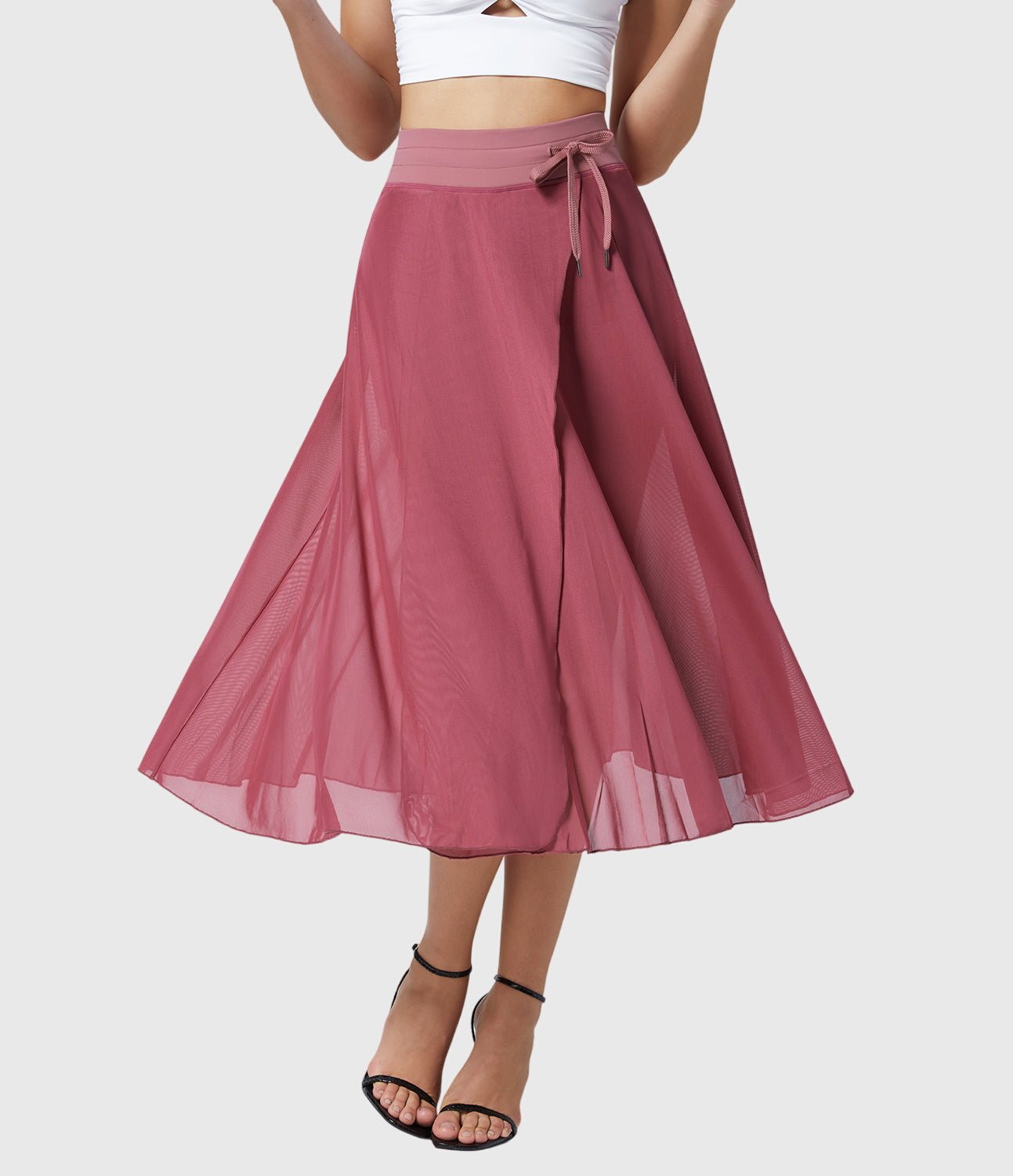 Women's Chiffon Wrap Midi Skirt