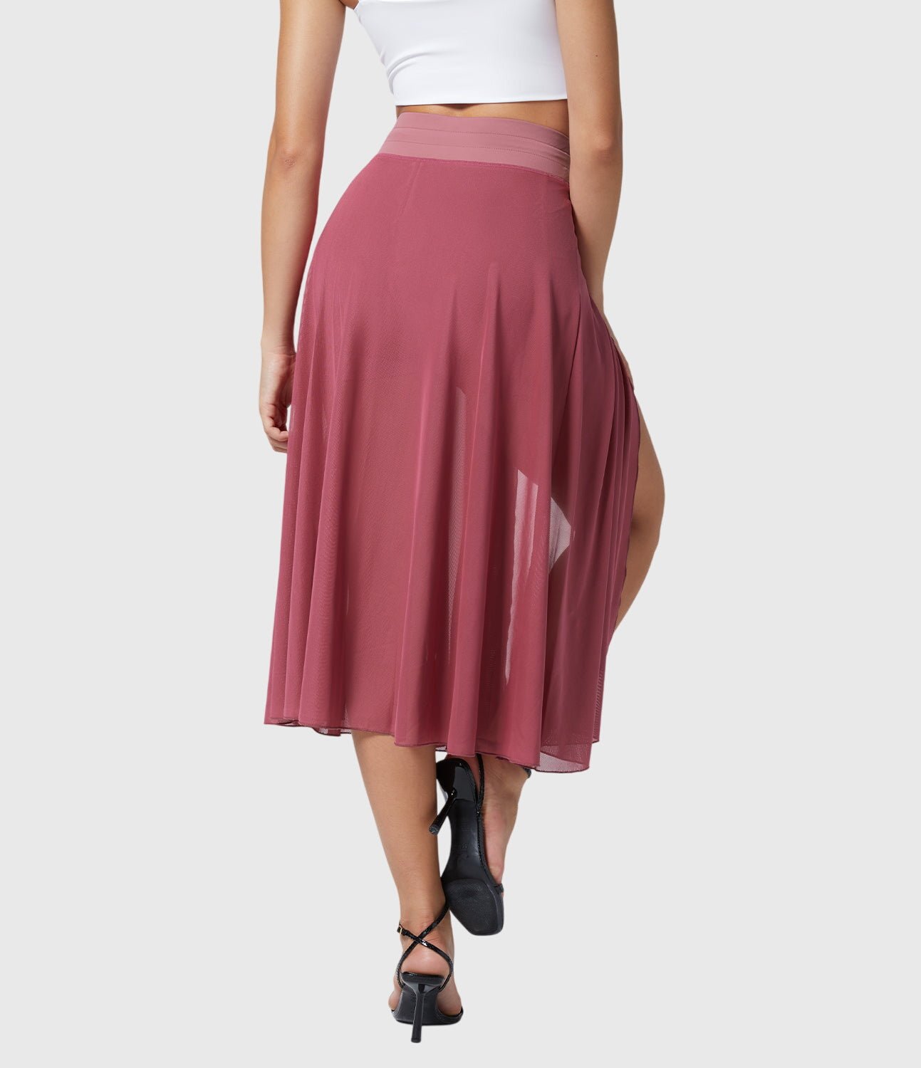 Women's Chiffon Wrap Midi Skirt