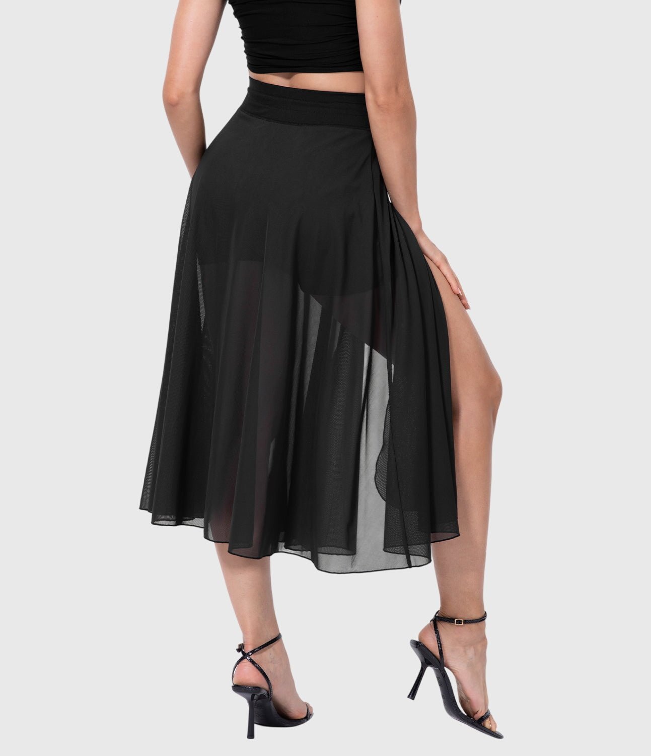 Women's Chiffon Wrap Midi Skirt