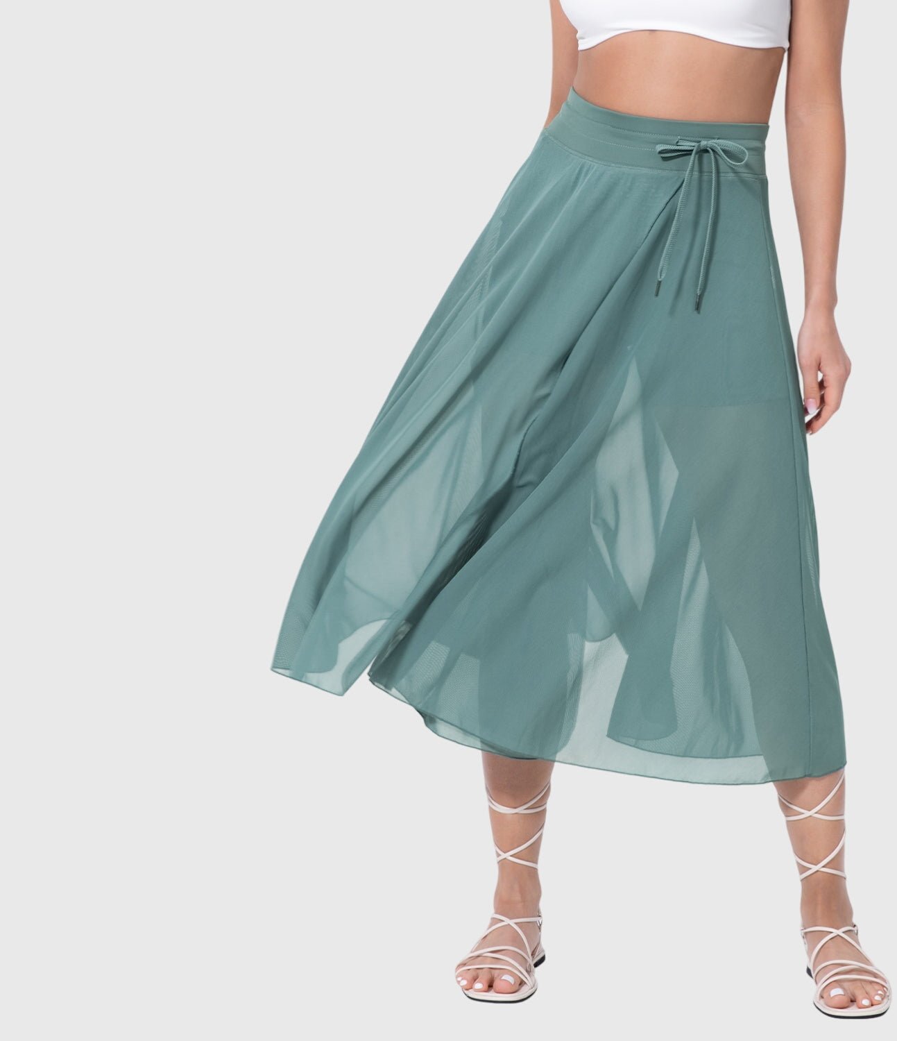 Women's Chiffon Wrap Midi Skirt