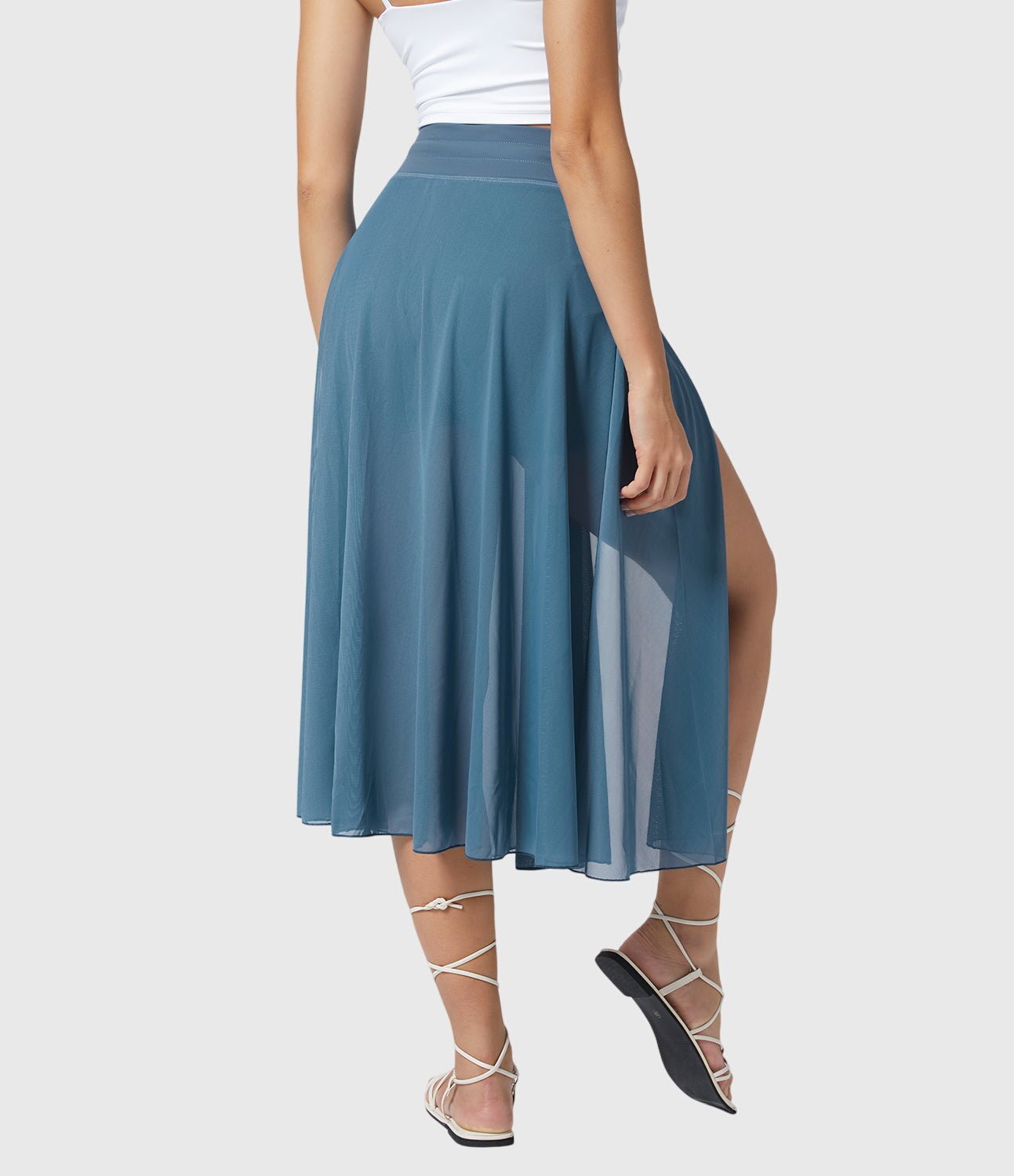 Women's Chiffon Wrap Midi Skirt