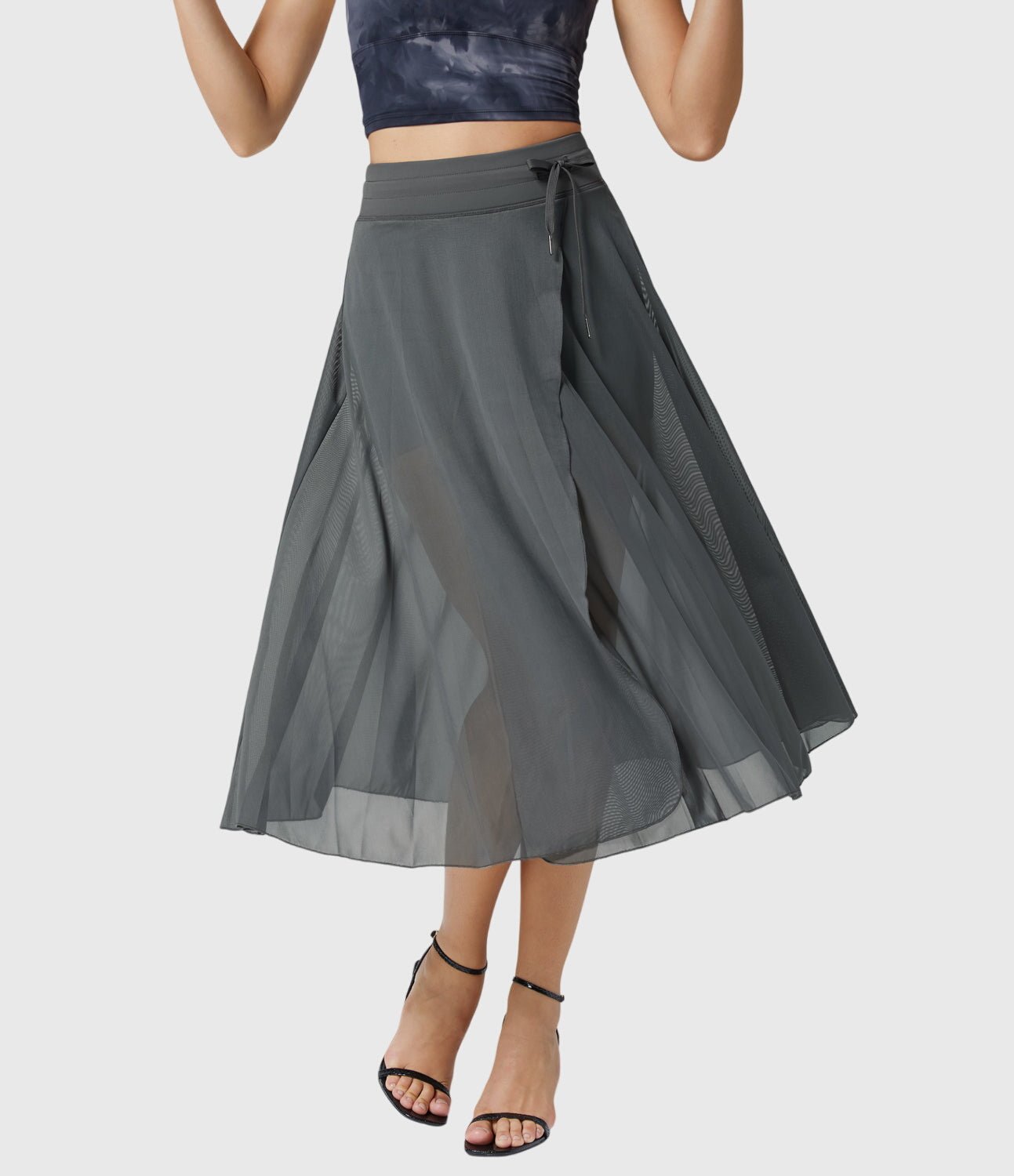 Women's Chiffon Wrap Midi Skirt