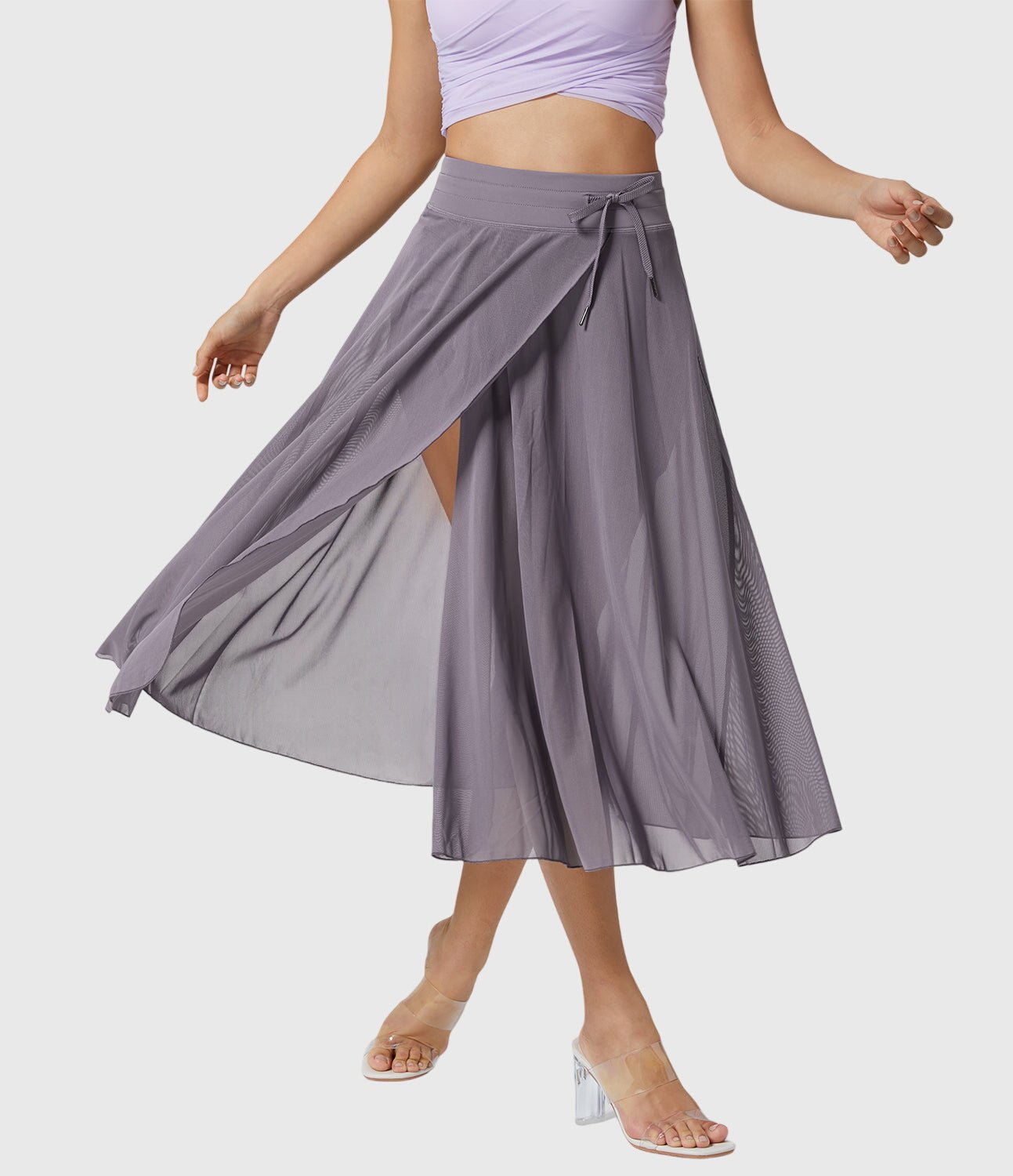 Women's Chiffon Wrap Midi Skirt