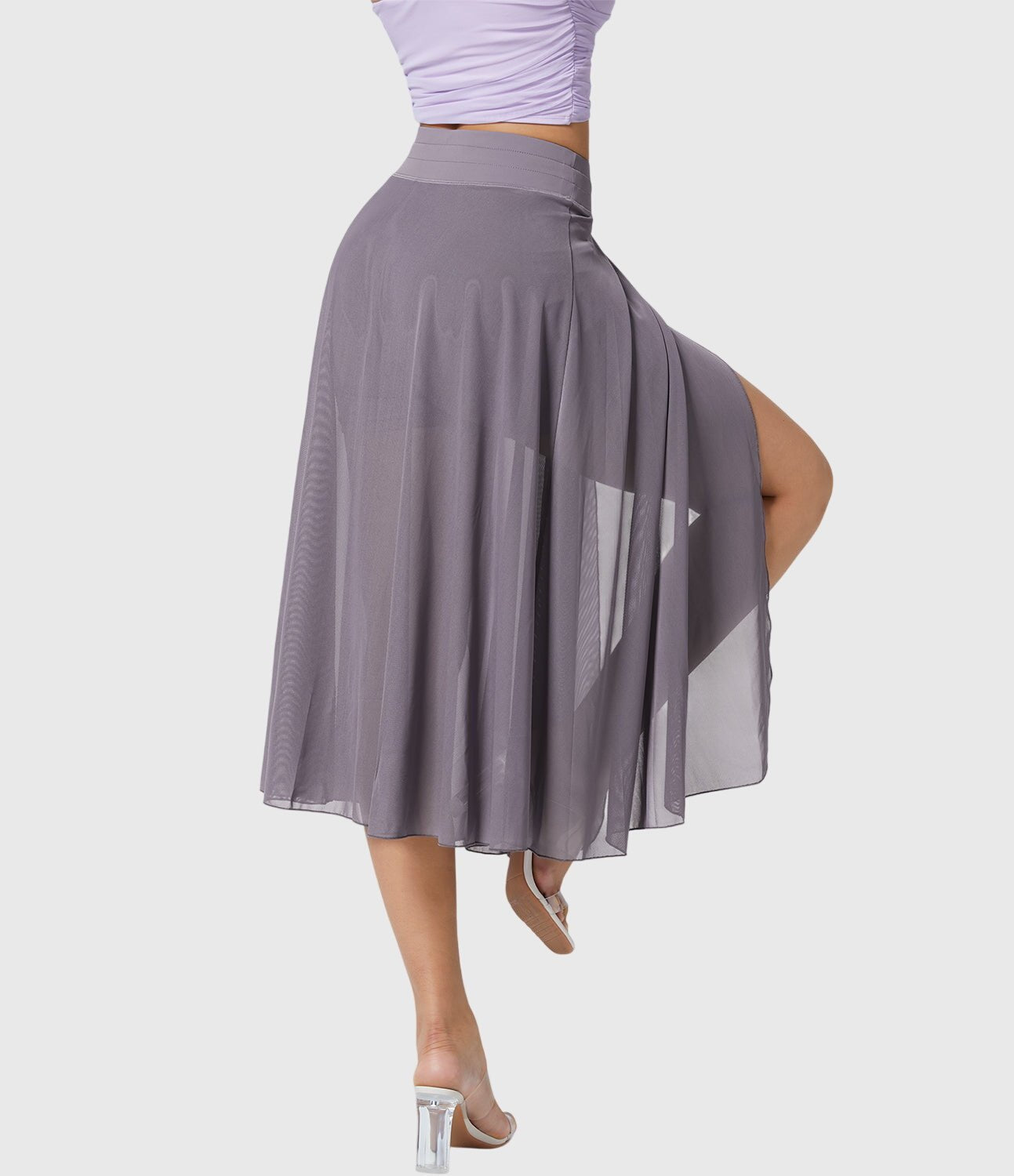 Women's Chiffon Wrap Midi Skirt