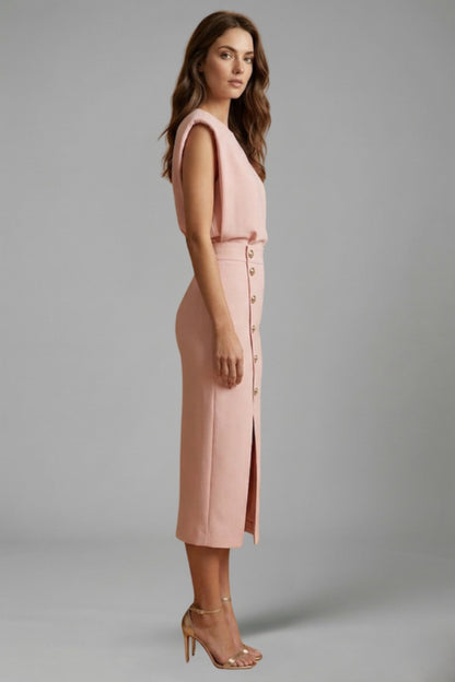 Sleeveless Cocktail Midi Dress