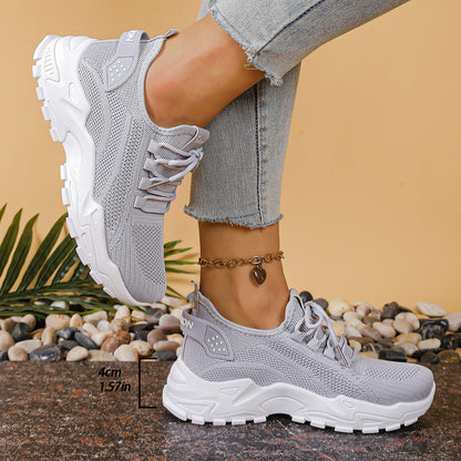 Chunky Platform Sneakers - Gray