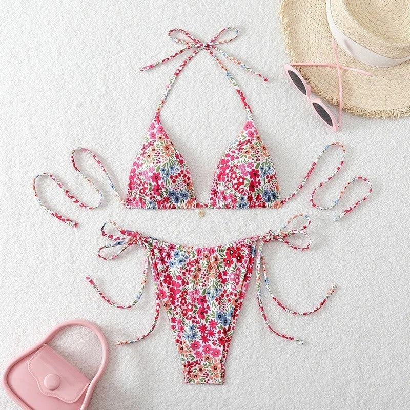 Floral Bikini Set - Rose