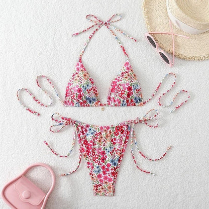 Floral Bikini Set - Rose
