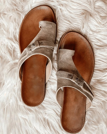 Orthopedic Thong Sandals - Grey