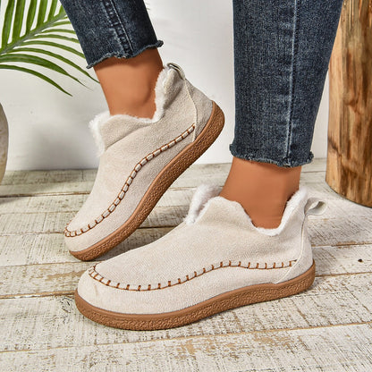 Winter Ankle Boots - Beige