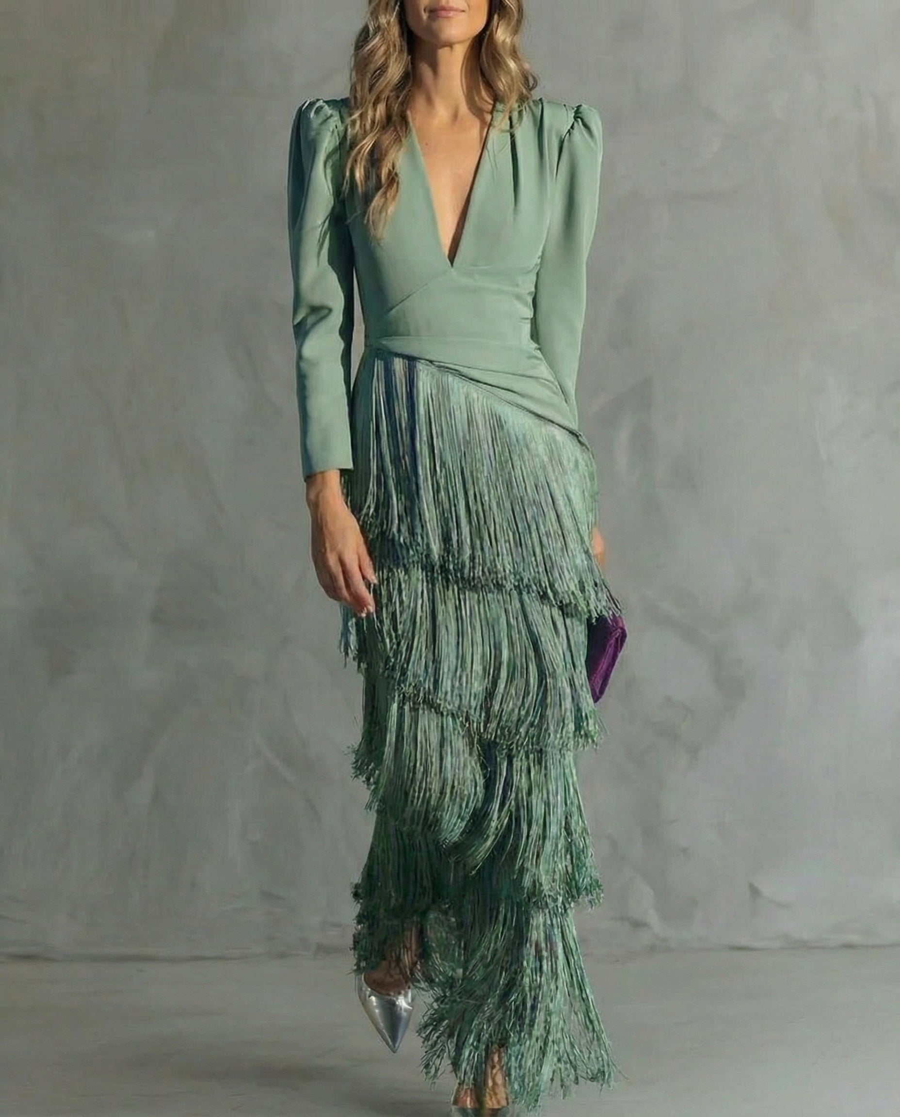 Formal Long Sleeve Maxi Dress