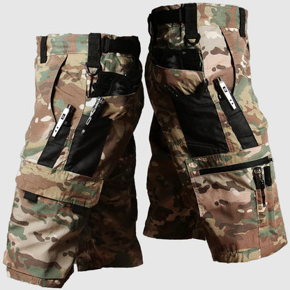 Tactical Camo Cargo Shorts - Brown