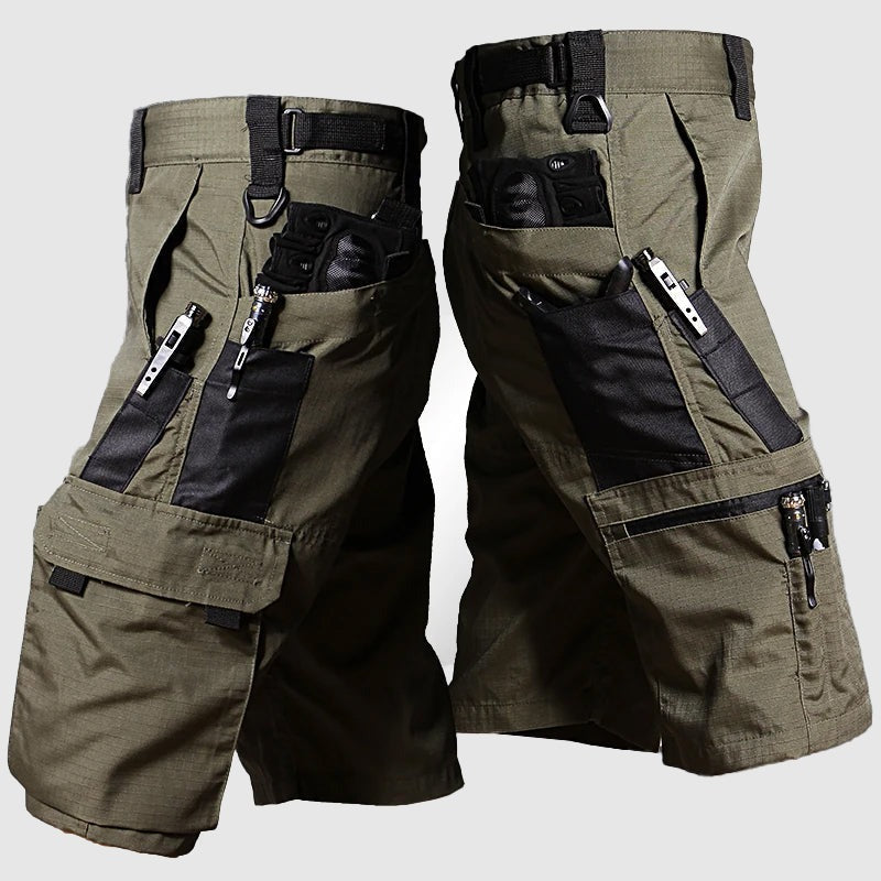 Tactical Camo Cargo Shorts - Green