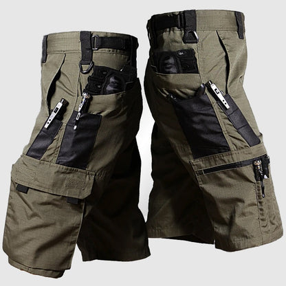 Tactical Camo Cargo Shorts - Green