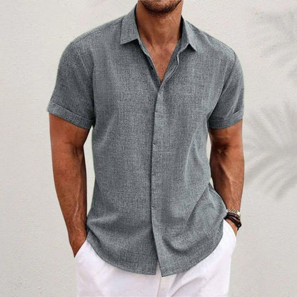 Short Sleeve Beach Shirt - Gray