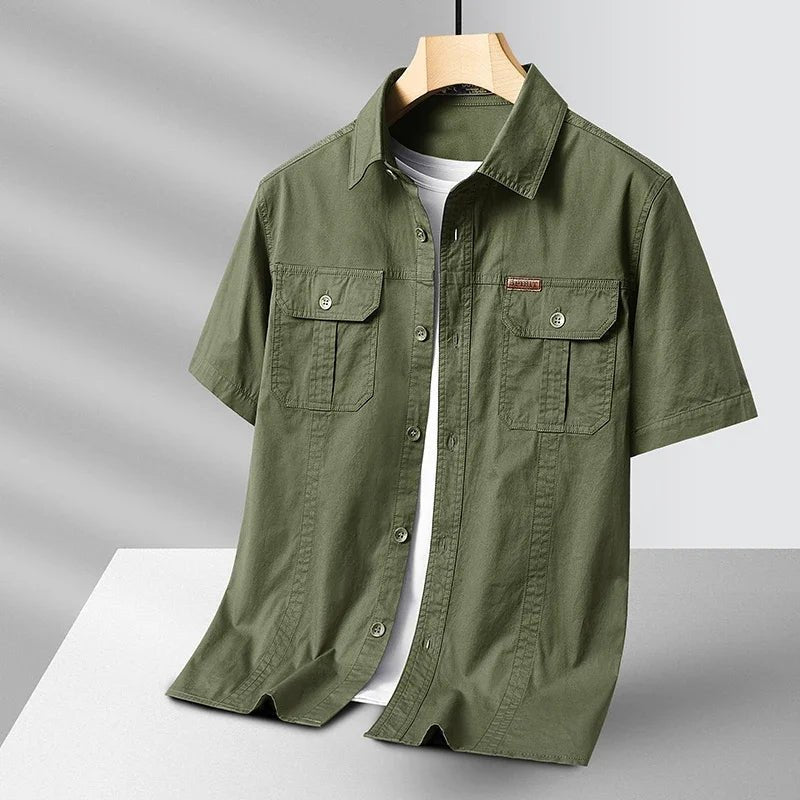Men's Cargo Utility Shirt - Army Green