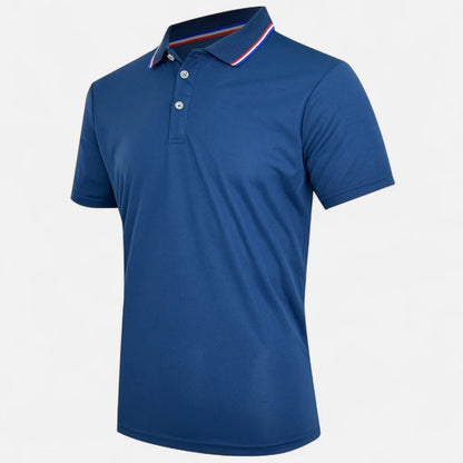 Short Sleeve Polo Shirt - Aqua Blue