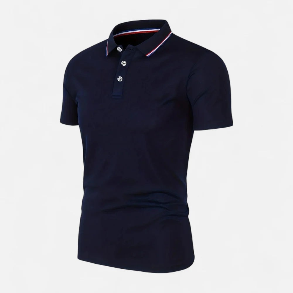 Short Sleeve Polo Shirt - Navy Blue