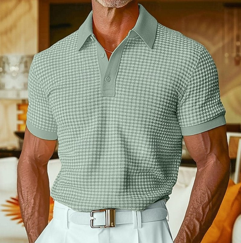 Men's Slim Knit Polo Shirt - Green
