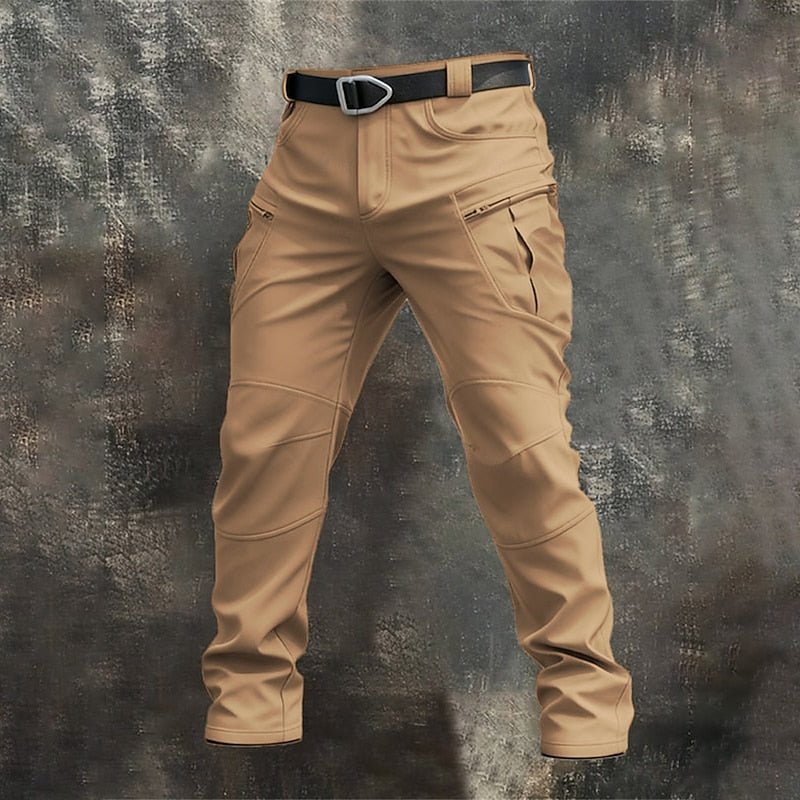 Men's Softshell Tactical Cargo Pants - Dark Khaki
