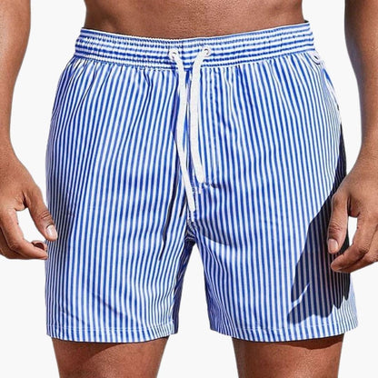 Striped Swim Trunks - Blue