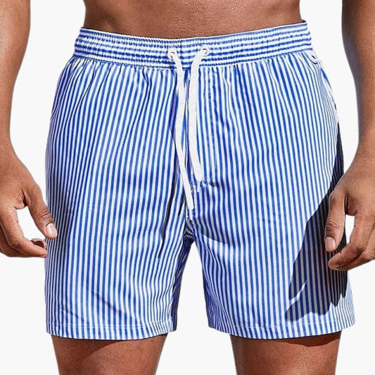 Striped Swim Trunks - Blue