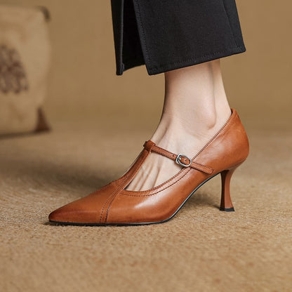 Pointed Toe Mary Jane Pumps